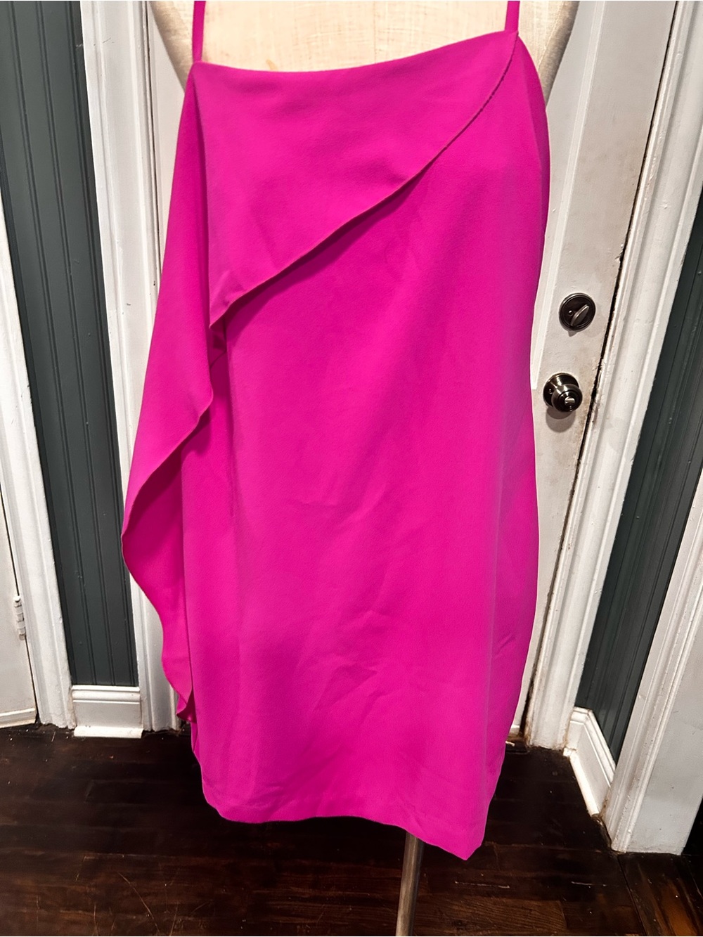 Trina Turk Hot Pink Slip Dress with Spaghetti Straps